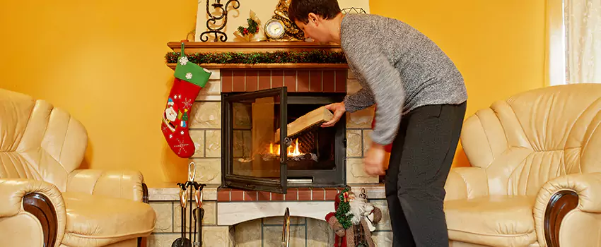 Rusted Metal Fireplace Restoration in Lakeside, California