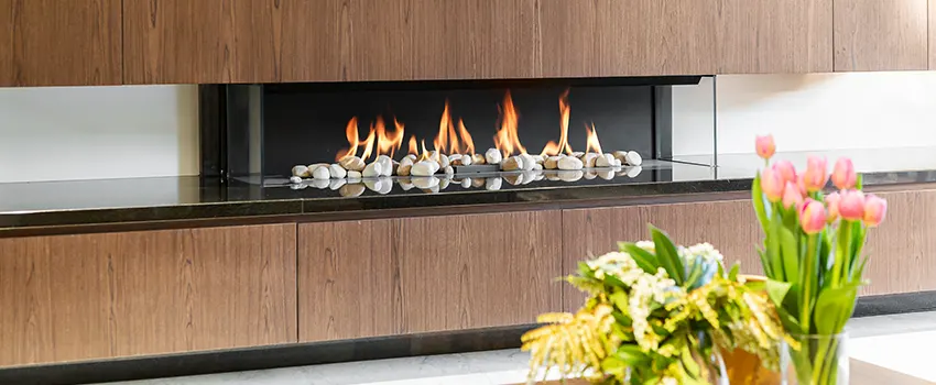 Double-height Fireplace Design Refurbishment in Lakeside, California